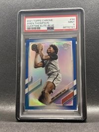 Image 1 of AMEN THOMPSON RC 2021 Topps Chrome OTE OVERTIME ELITE BLUE REFRACTOR /99 LOW POP