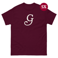 "G" Tee in Maroon (5X)