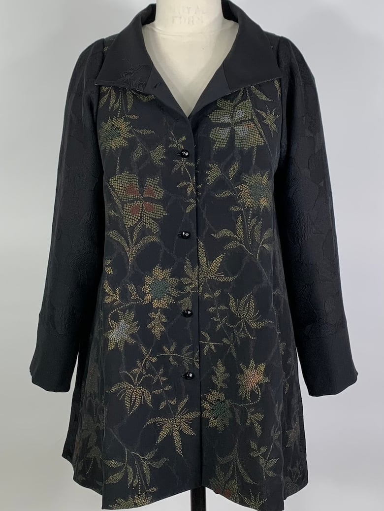 Image of Black and Gold Garden Swing Coat
