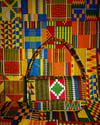 Chroma Kente Puffy Baguette Bag