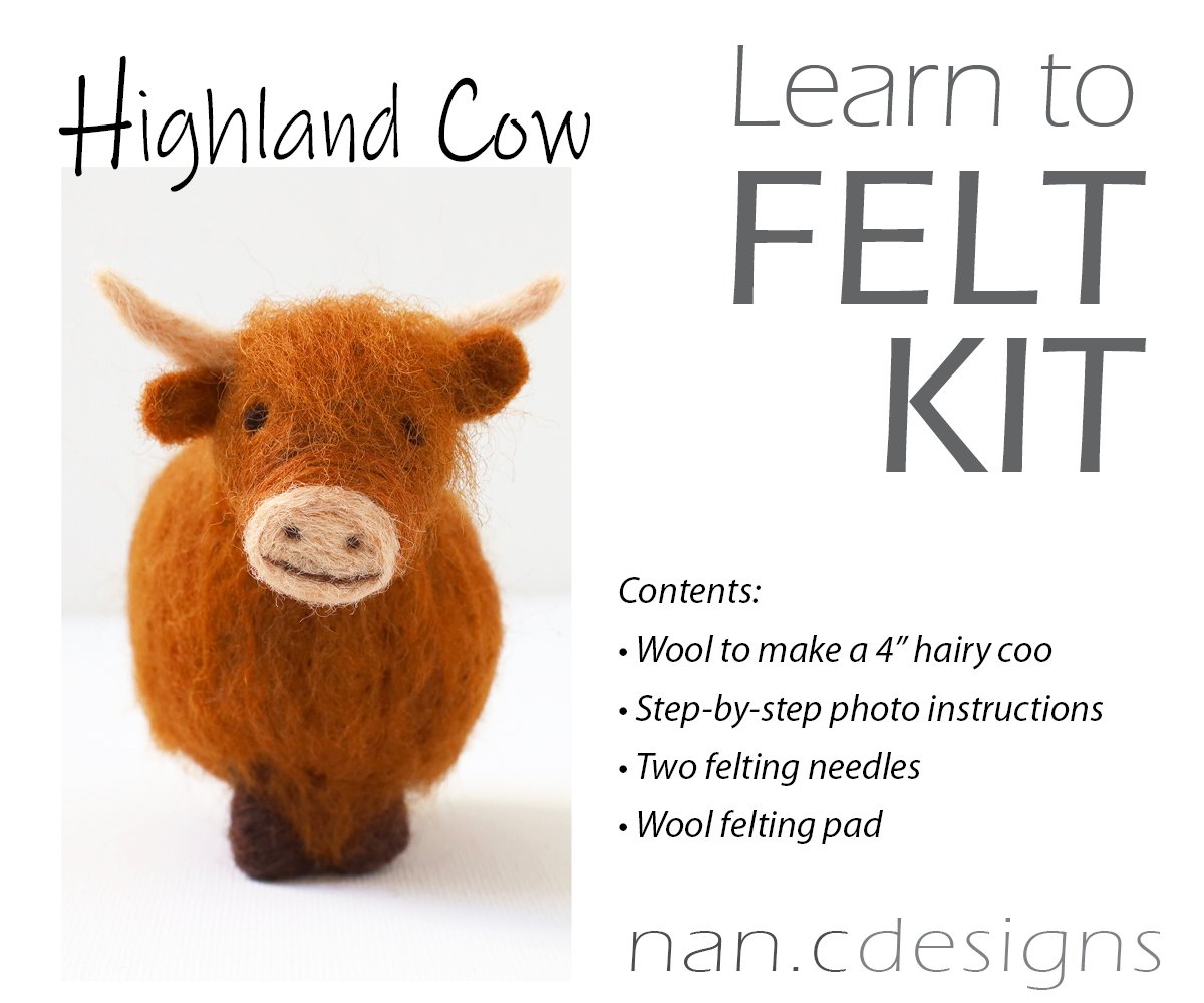 Highland Cow - Needle Felting Kit