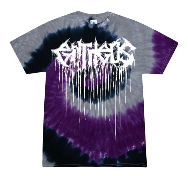 ENTHEOS PURPLE TIE DYE DRIP LOGO TEE 