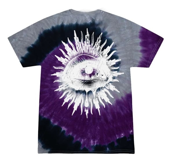 ENTHEOS PURPLE TIE DYE DRIP LOGO TEE 