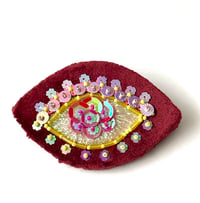 Image 3 of Embroidered Eye Pin 3