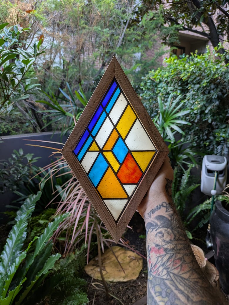 Image of Hand Made Stained Glass Lamp