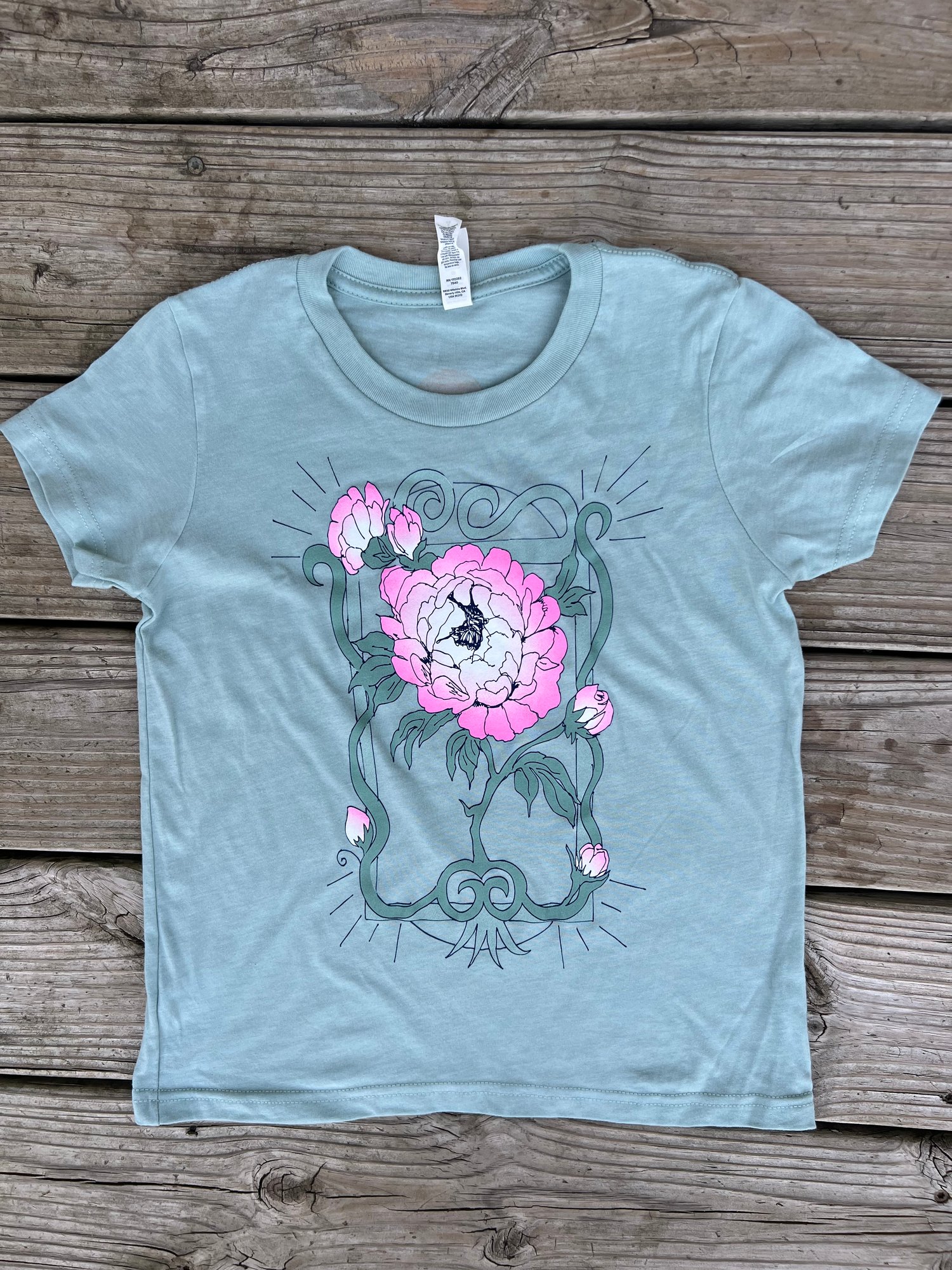 Image of Youth Peonies Tee supporting ACE School