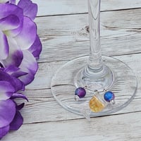 Image 3 of Yellow Wine Glass Wine Glass Charm 