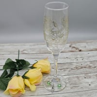 Image 1 of Green Champagne Wine Glass Charm