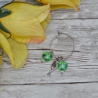 Image 3 of Green Champagne Wine Glass Charm