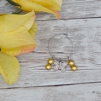 Image 3 of Golden Butterfly Wine Glass Charm