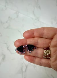 Image 2 of 3D Triangle Gota Earrings