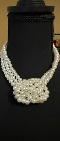 Image 1 of Beaded Pearl Choker