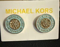 Image 1 of Designer Inspired blue/turquoise MK Studs