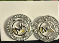 Image 1 of Designer Inspired MK Silver Earrings