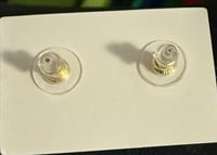 Image 2 of Designer Inspired blue/turquoise MK Studs