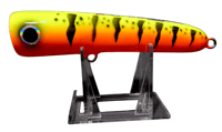 Image 1 of 40g Chartreuse Top, Black Tiger Stripe, Orange Belly Bubble Stick