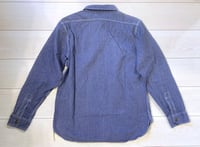 Image 9 of Sugar Cane indigo dyed denim selvedge work shirt, size M