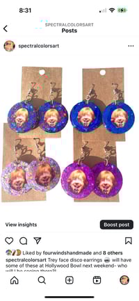 Image 2 of Custom Trey Earrings