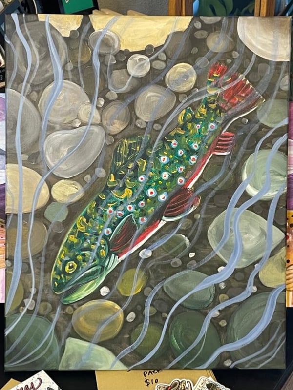 Image of Brook Trout Original Painting 