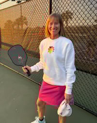 Image 5 of Embroidered PickleFlower Power Unisex Sweatshirt