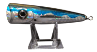 Image 1 of 60g Blue Cone Head Silver Wing Popper
