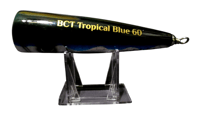 Image 2 of 60g Blue Cone Head Silver Wing Popper