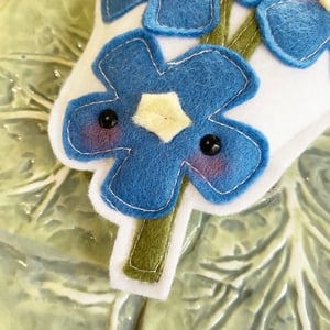 Image of Forget Me Not flower felt decoration