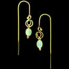 SWIRL String Earrings x Amazonite Stone