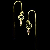SWIRL String Earrings x Amethyst