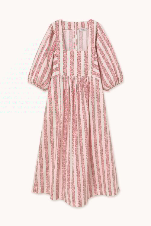 Image of 3-Vestido midi flowers