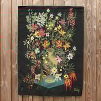 Image 1 of Tapisserie d'Aubusson à décor floral Carton de Caly