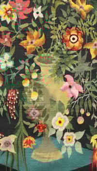 Image 4 of Tapisserie d'Aubusson à décor floral Carton de Caly