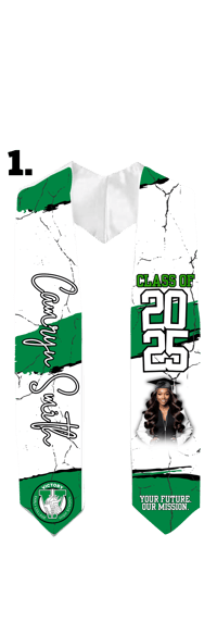 Image 1 of Custom Sublimation Graduation Stole – Personalize Your Big Day - Victory Early College Only