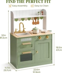 Image 9 of Madeline Wooden Play Kitchen 
