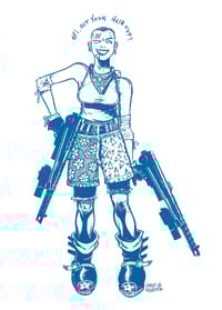 Image 4 of "VILLAGE UNDER THREAT" VINTAGE 1988 ZINE FACSIMILE - DIRTY BLUE EDITION (2025)