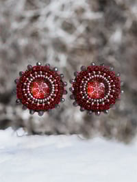 Red and Grey Snowflakes 