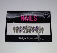 Image 1 of Celestial Drip - Handmade Press On Nails ( Small