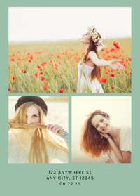 Image 3 of Watercolor Floral Graduation Invitation / Two Sided with Pictures