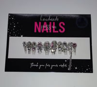 Image 1 of Champagne Kisses - Handmade Press On Nails (Small)