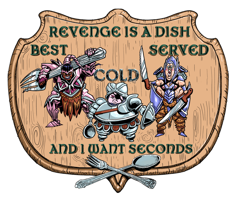 Image of Revenge is a Dish (sticker and magnet)