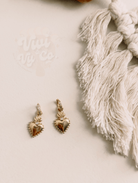 Image 1 of Fiery Heart Mini Huggie Earrings