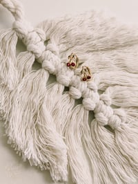 Image 1 of Cherry Mini Huggie Earrings