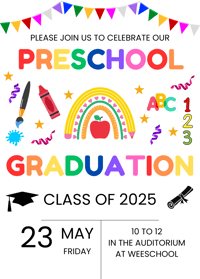 Image 1 of Preschool Graduation Bundle / INVITATION / CERTIFICATE / PROGRAM