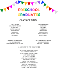 Image 3 of Preschool Graduation Bundle / INVITATION / CERTIFICATE / PROGRAM