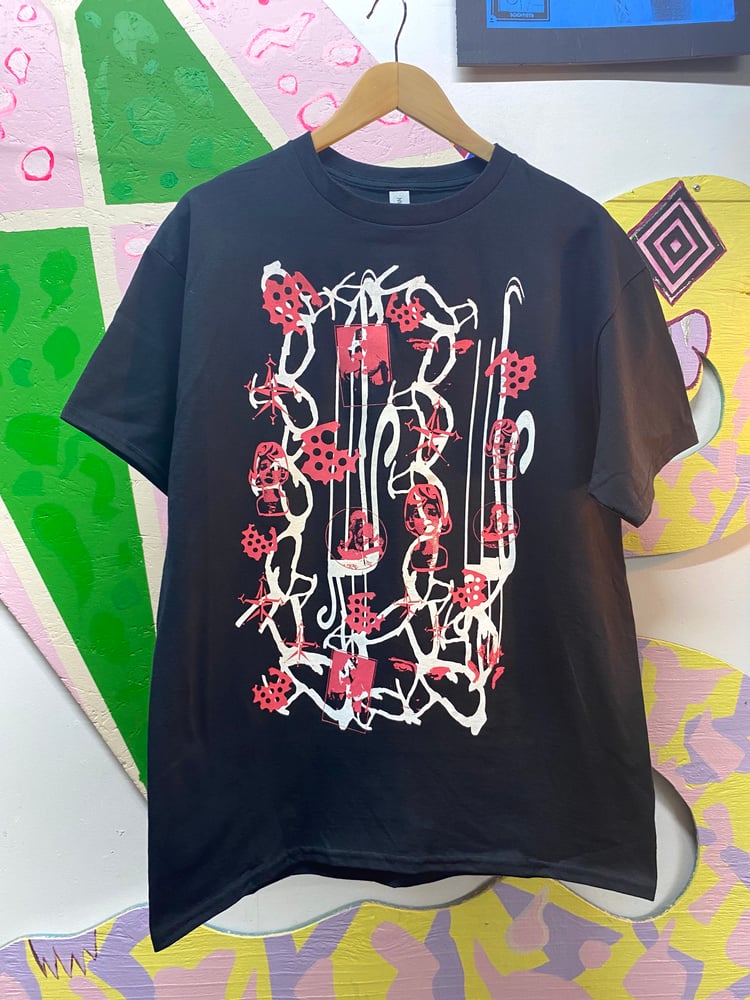 Image of Collage Print in Red/Black