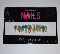 Image 1 of Ocean Jewel  - Handmade Press On Nails (Small)