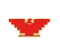 Image 1 of Red Aztec Eagle Pin