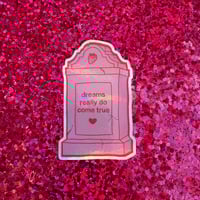 Image 1 of Strawberry Dreams Holographic Tombstone Sticker