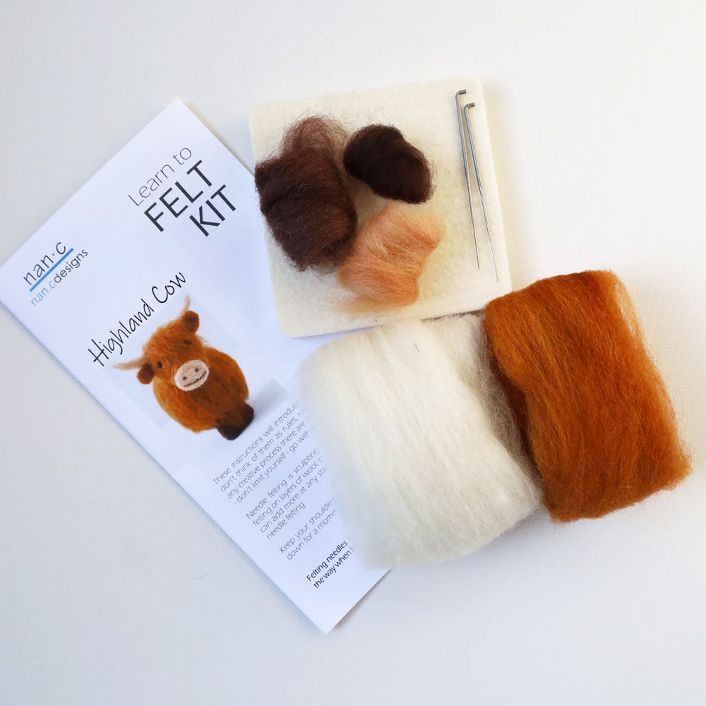 Highland Cow - Needle Felting Kit