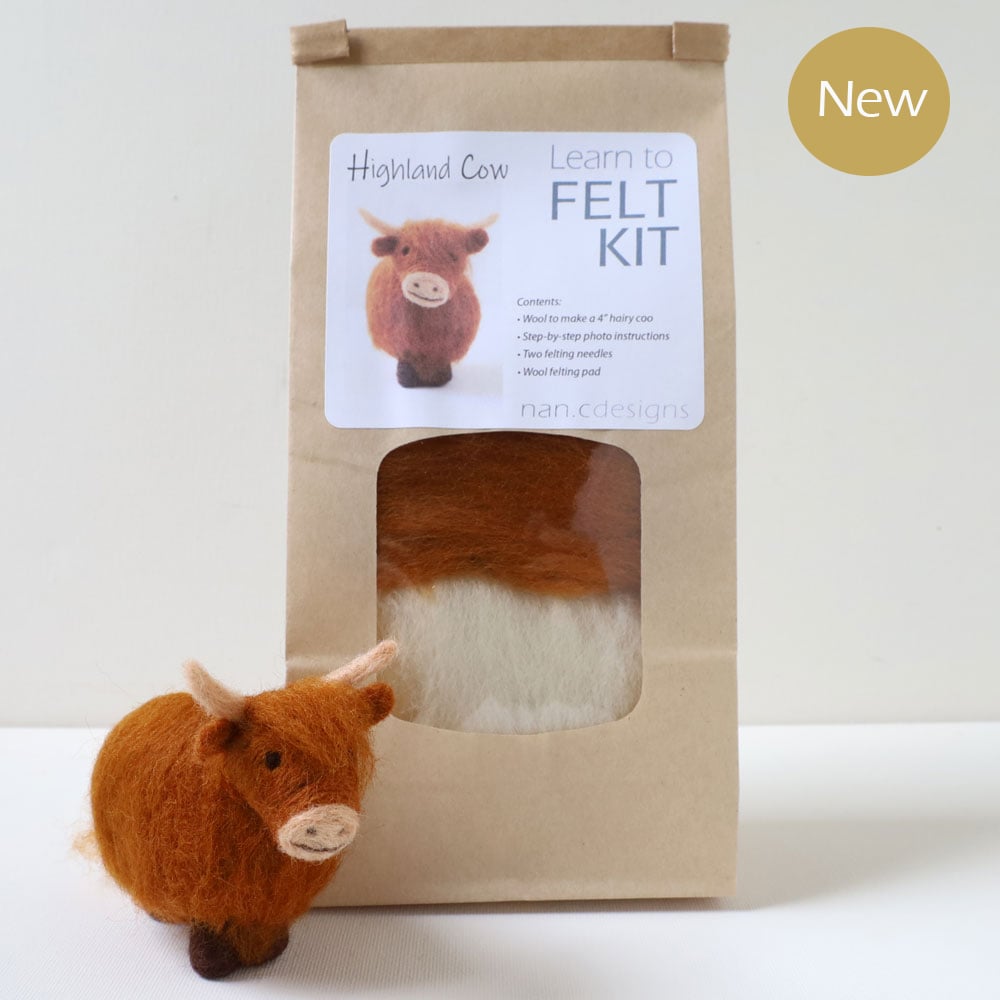 Highland Cow - Needle Felting Kit